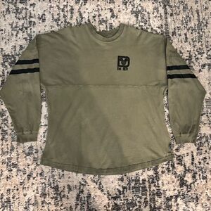 Olive Green Disney jersey Tshirt size XL Long Sleeve